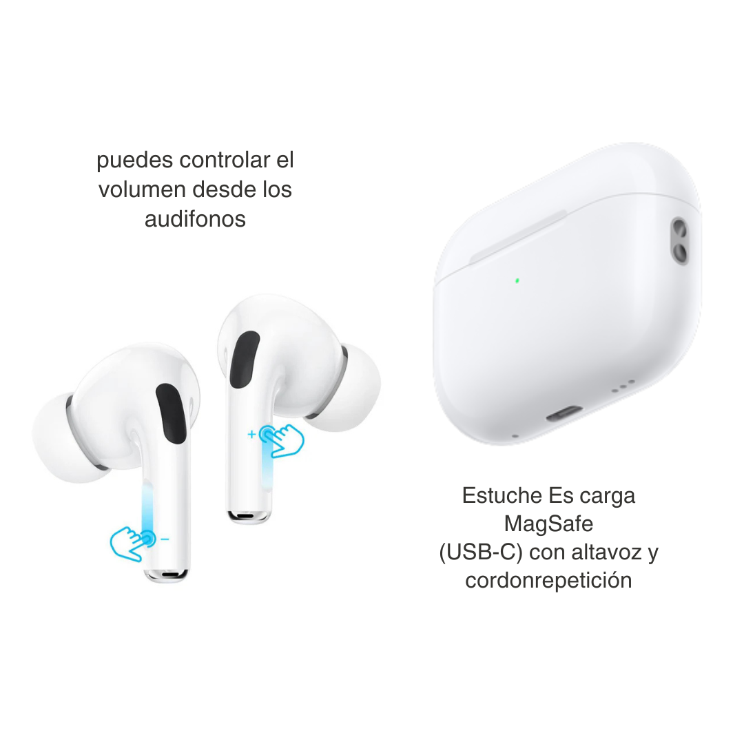 COMBO: AIRPODS PRO 2 CON CANCELACION DE RUIDO😎 + FORRO DE DISEÑO 😍
