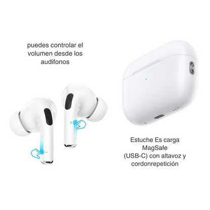 COMBO:  AIRPODS PRO 2 CON CANCELACION DE RUIDO😎 + FORRO DE DISEÑO 😍