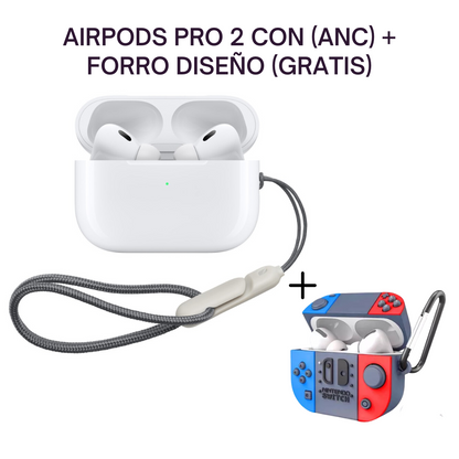 COMBO:  AIRPODS PRO 2 CON CANCELACION DE RUIDO😎 + FORRO DE DISEÑO 😍